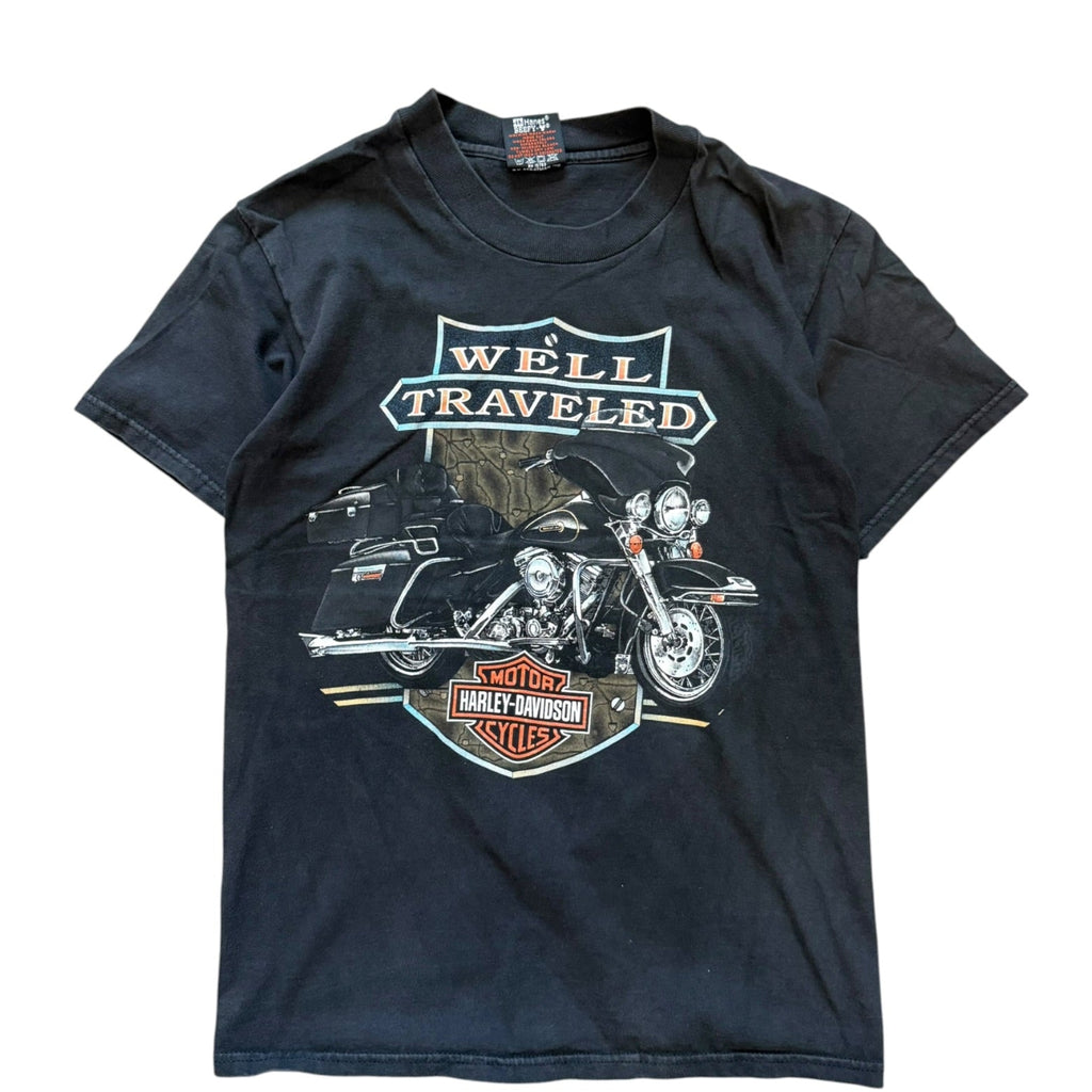 Vintage 1990s Harley Davidson Well Traveled Motorcycle Shirt SMALL