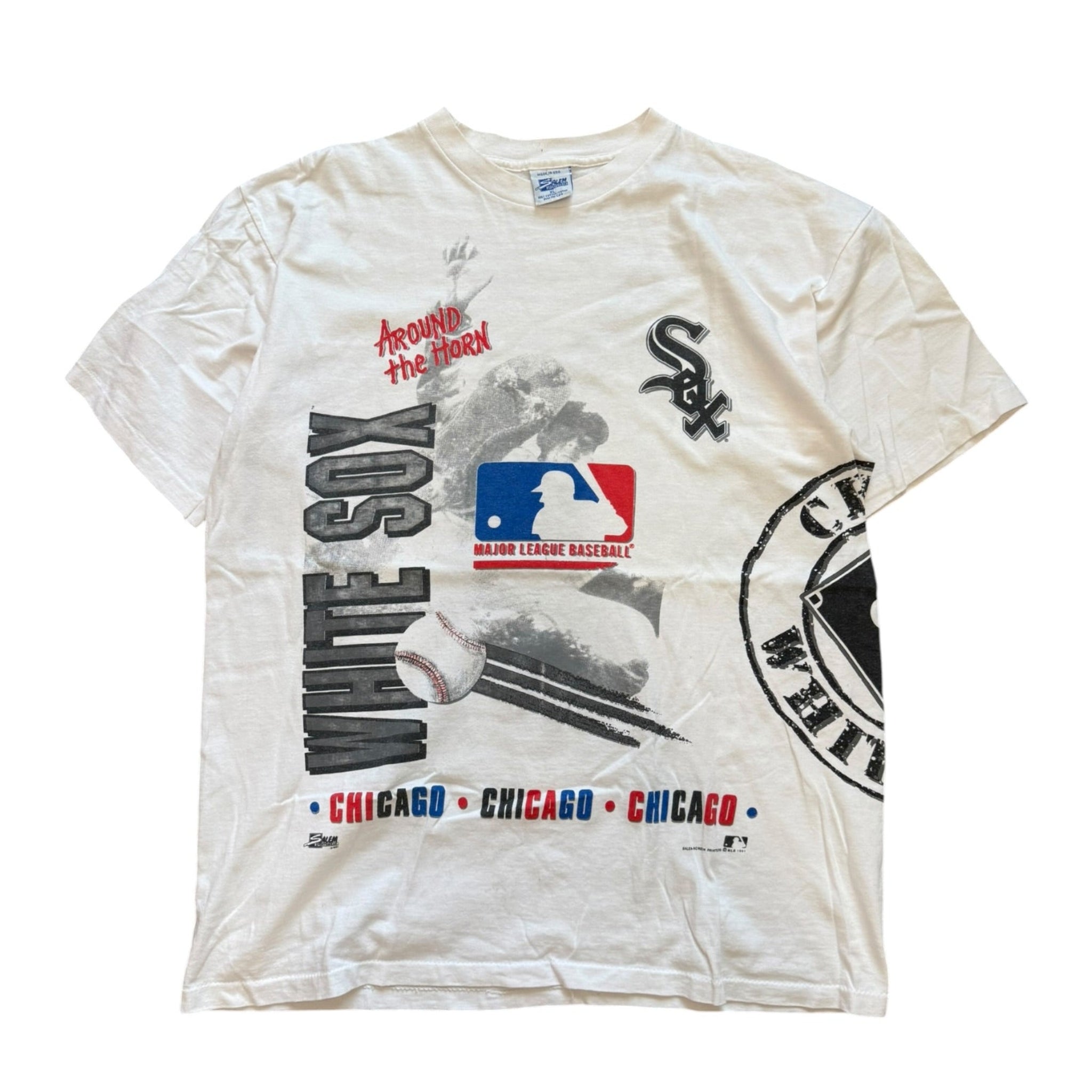 Vintage 1991 Chicago White Sox All Over Print Salem Shirt XL