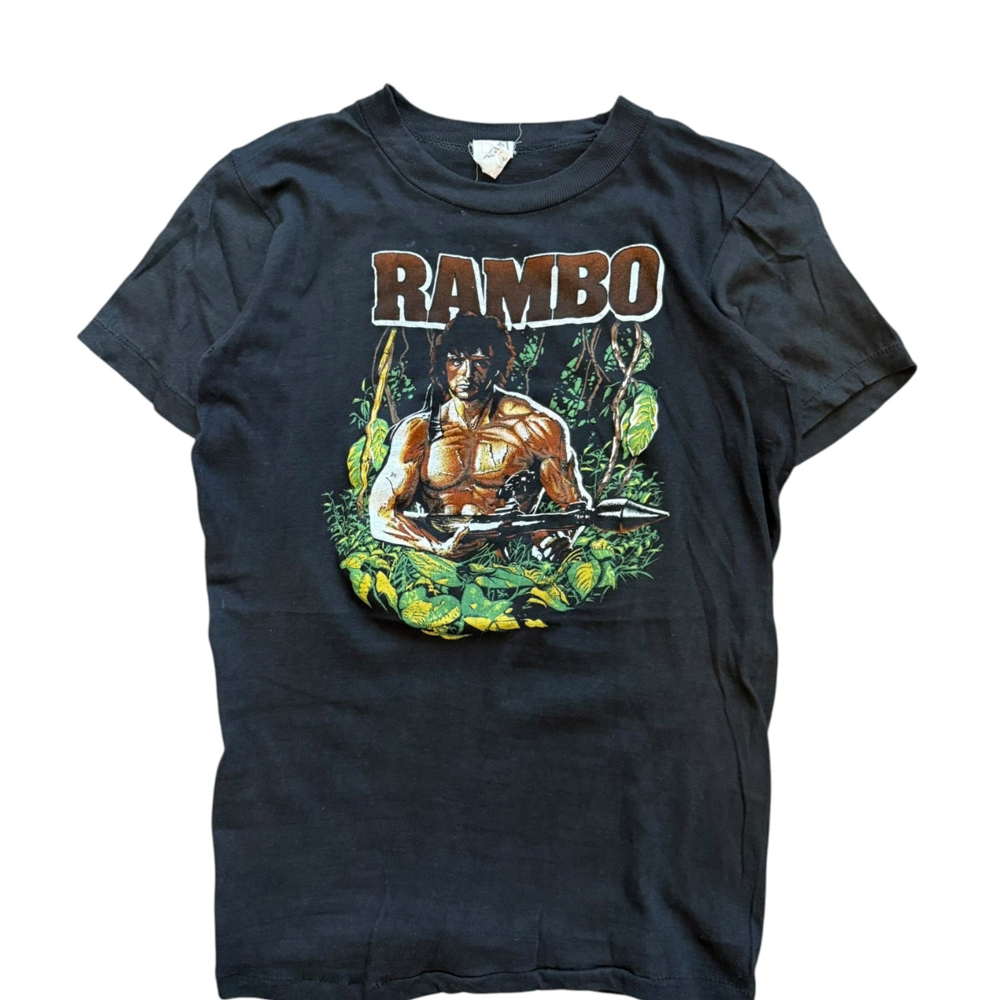Vintage 1980s Rambo Sylvester Stallone Movie Shirt SMALL