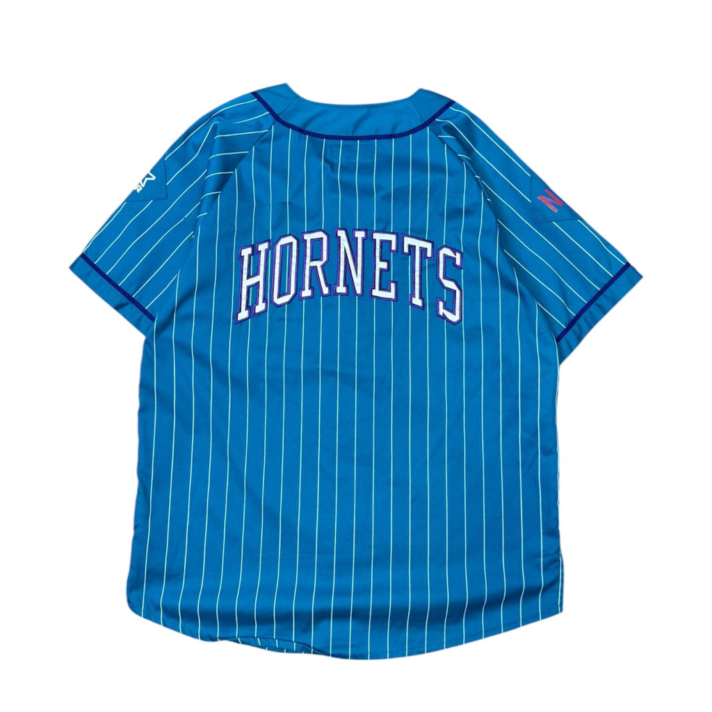 Vintage 1990s Charlotte Hornets Starter Pinstripe Baseball Jersey Large