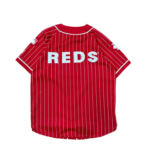 Vintage 1990s Cincinnati Reds Pinstripe Starter Baseball Jersey Large