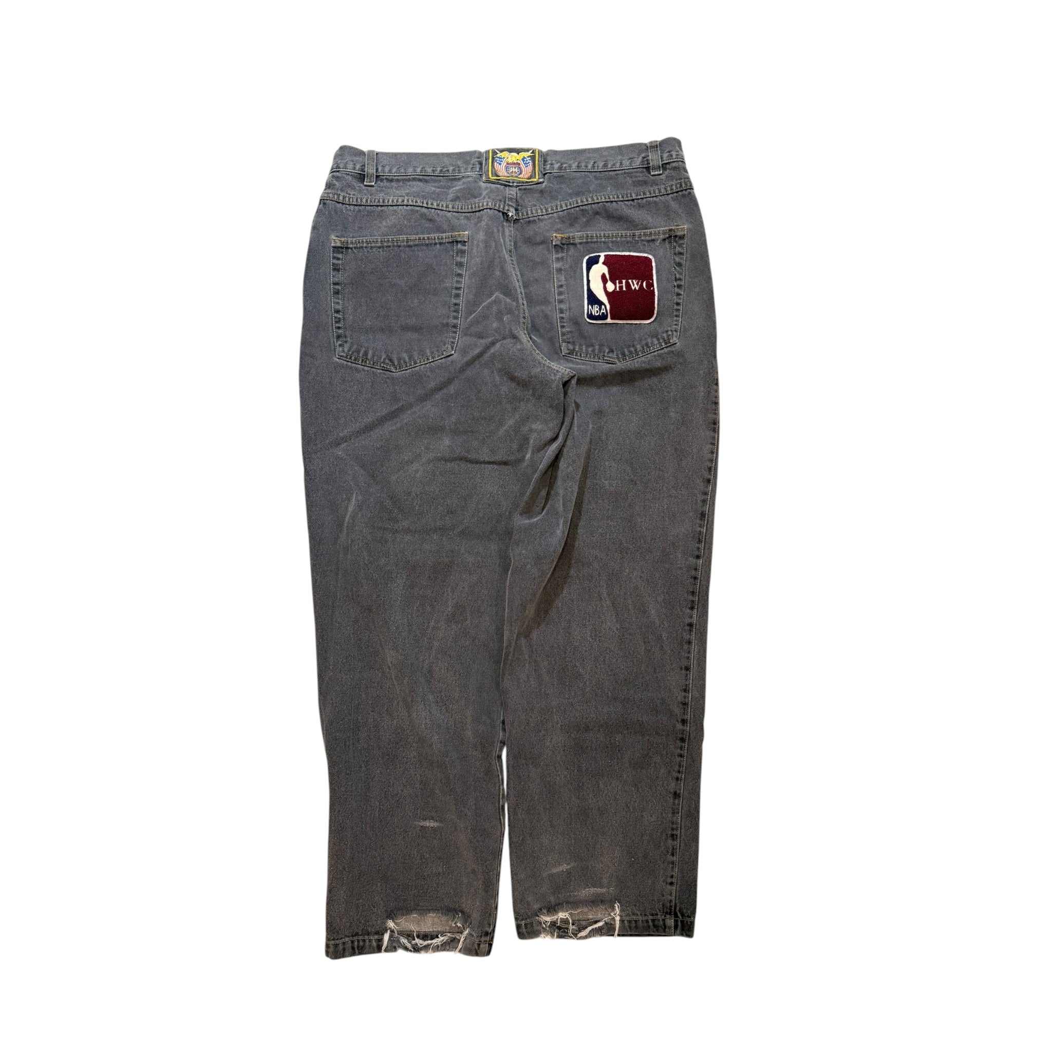 Vintage 2000s Jeff Hamilton Black Denim NBA Pants 40x31