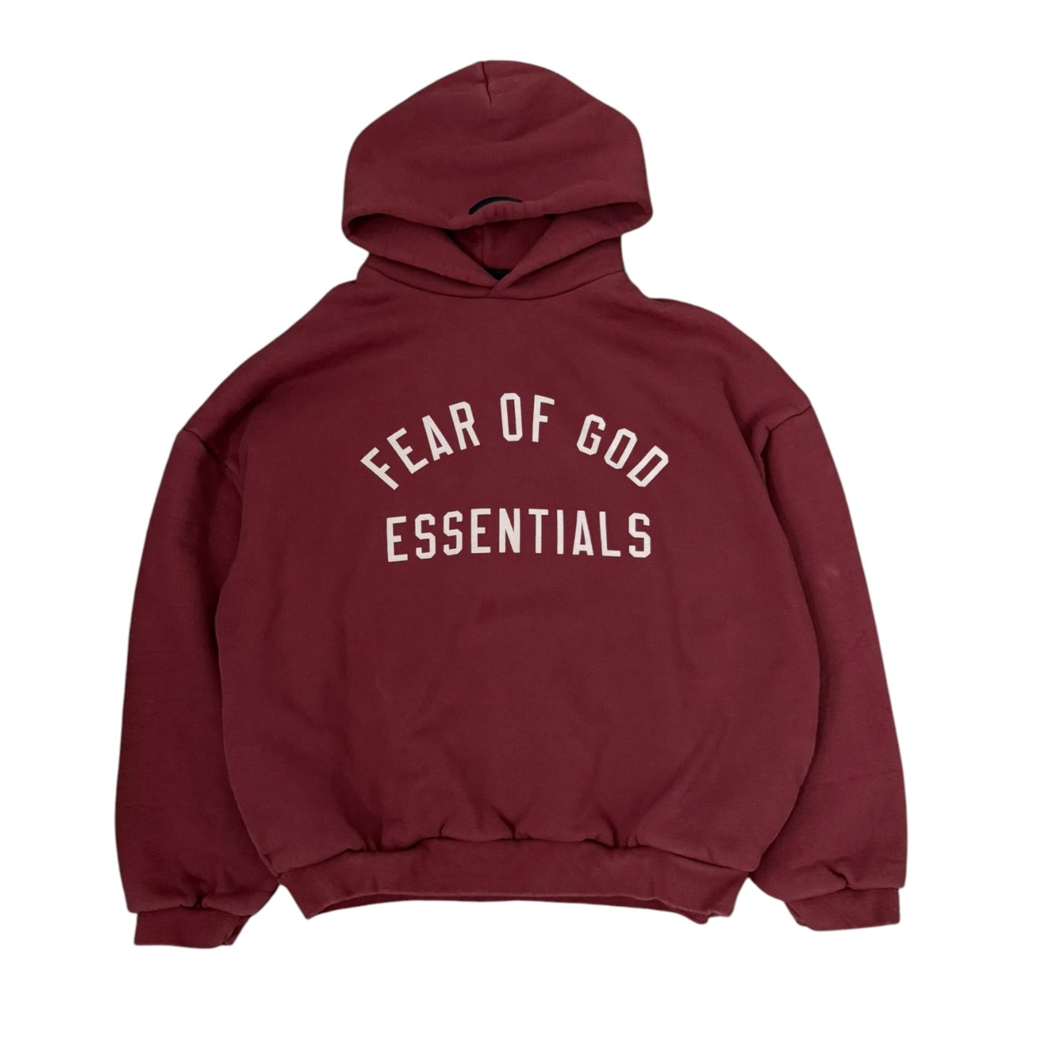 Essentials Fear Of God Hoodie Red Small