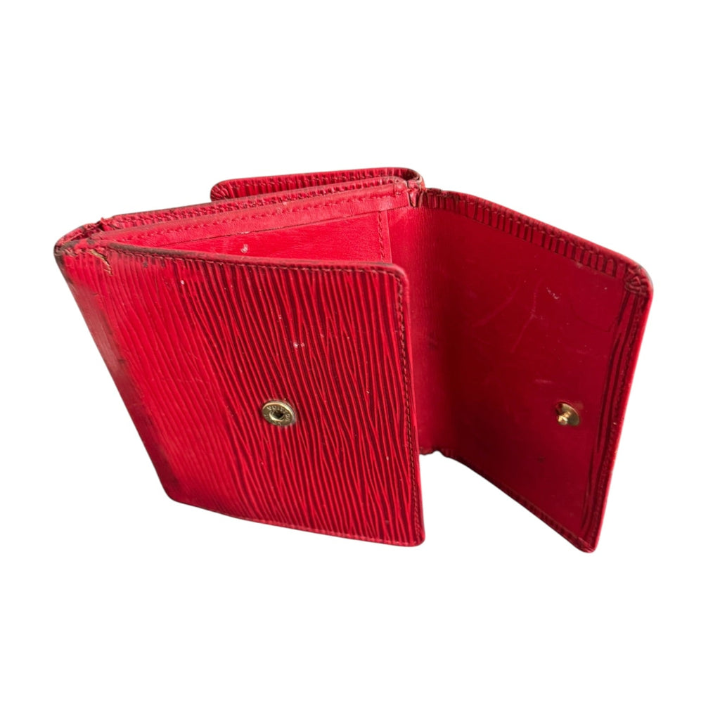 LV  Red Epi Leather Wallet