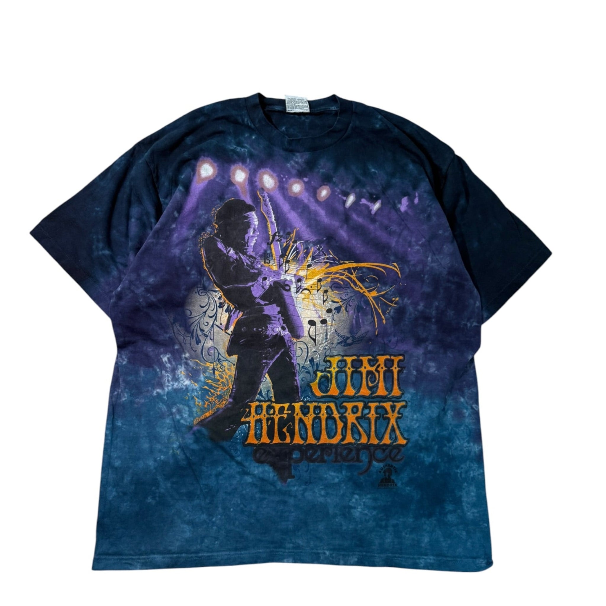 Vintage 2000s Liquid Blue Tie Dye Jimi Hendrix Shirt XL
