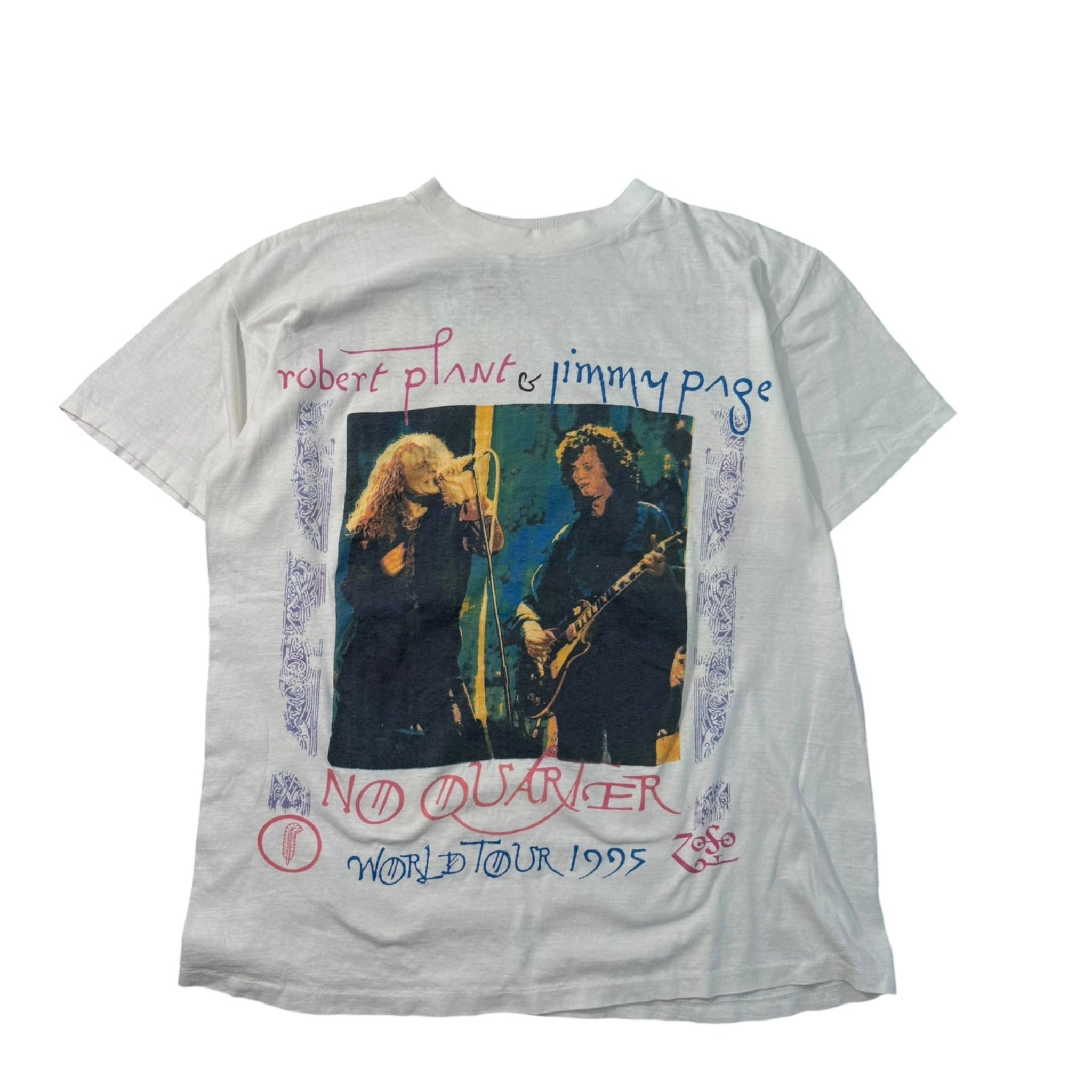 Vintage 1990s Led Zeppelin Rob Plant & Jimmy Page Tour Shirt XL