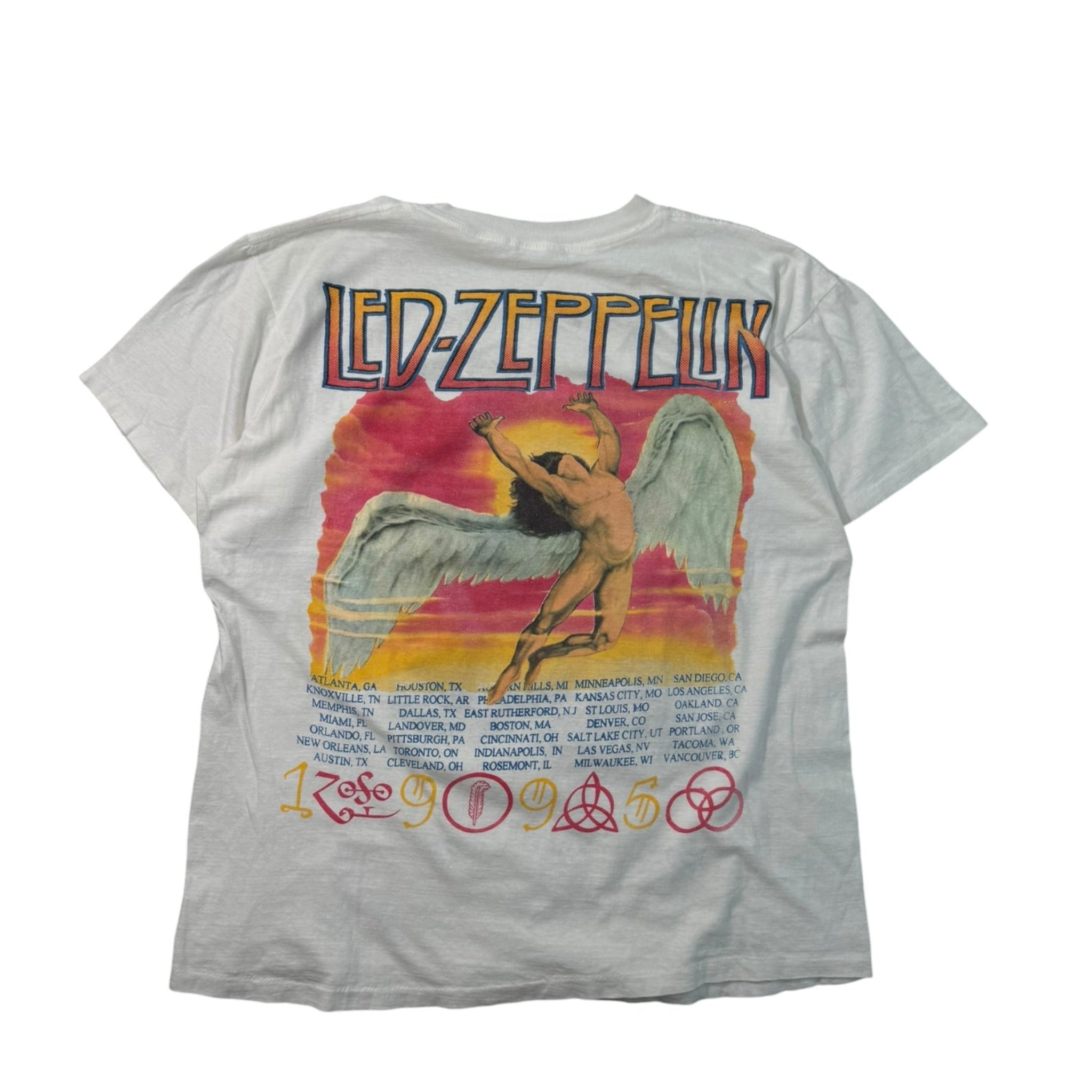 Vintage 1990s Led Zeppelin Rob Plant & Jimmy Page Tour Shirt XL