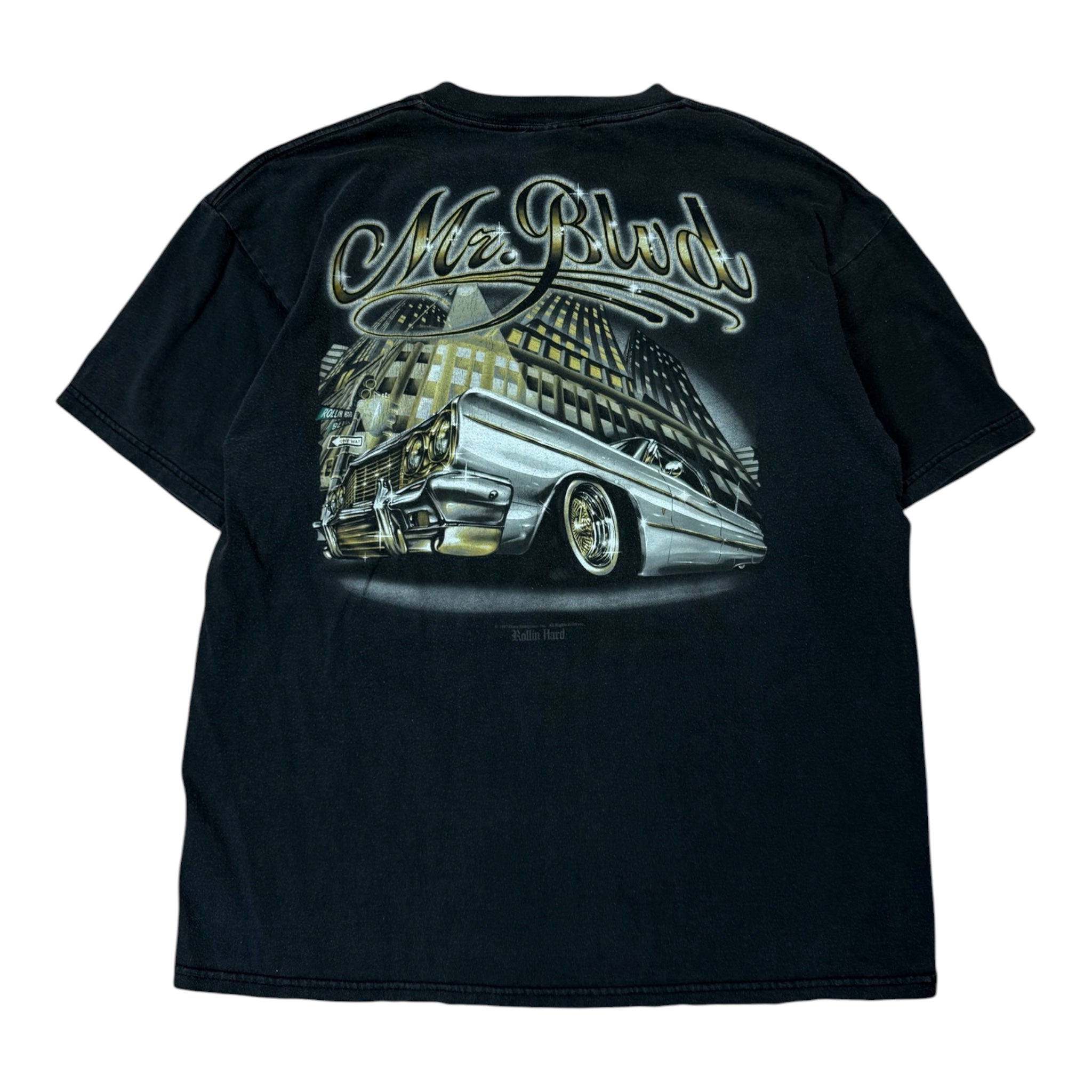 Vintage 1997 Rolling Hard Mr. Blvd Lowrider Shirt XL