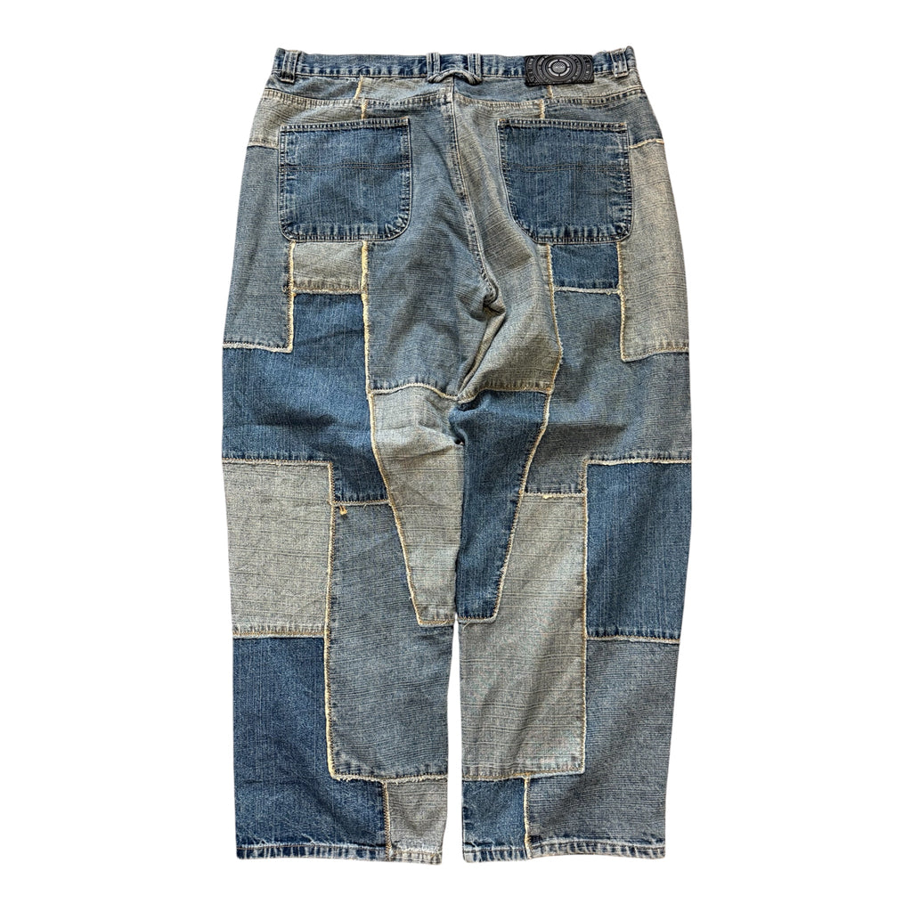 Vintage 2000s Noiz Jeans Baggy Denim Patchwork Pants 42x32
